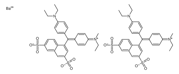 hydrogen [4-[4-(diethylamino)-α-(3,6-disulphonato-1-naphthyl)benzylidene]cyclohexa-2,5-dien-1-ylidene](ethyl)methylammonium, barium salt结构式