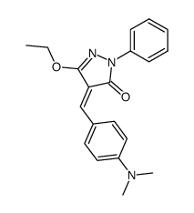 (Z)-4-(4-(dimethylamino)benzylidene)-5-ethoxy-2-phenyl-2,4-dihydro-3H-pyrazol-3-one结构式