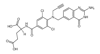 N-<3,5-dichloro-4-prop-2-ynylamino>benzoyl>-L-glutamic acid结构式