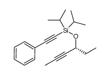 (hex-4-yn-3-yloxy)diisopropyl(2-phenylethynyl)silane结构式