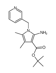 2-Amino-4,5-dimethyl-1-pyridin-3-ylmethyl-1H-pyrrole-3-carboxylic acid tert-butyl ester结构式