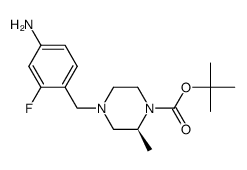 1,1-dimethylethyl (2S)-4-[(4-amino-2-fluorophenyl)methyl]-2-methyl-1-piperazinecarboxylate Structure