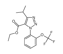 5-isopropyl-3-(2-trifluoromethoxy-phenyl)-3H-[1,2,3]triazole-4-carboxylic acid ethyl ester Structure
