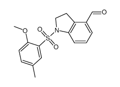 1-[(2-methoxy-5-methylphenyl)sulfonyl]indoline-4-carbaldehyde Structure