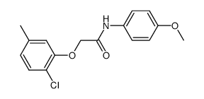 2-(2-chloro-5-methylphenoxy)-N-(4-methoxyphenyl)acetamide结构式