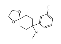 8-(3-fluorophenyl)-N,N-dimethyl-1,4-dioxaspiro[4.5]decan-8-amine结构式
