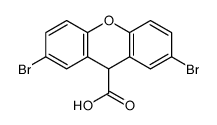 2,7-dibromo-9H-xanthene-9-carboxylic acid Structure