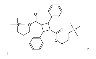 3-[2,4-diphenyl-3-[3-(trimethylazaniumyl)propoxycarbonyl]cyclobutanecarbonyl]oxypropyl-trimethylazanium,diiodide结构式