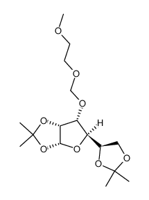 1,2,5,6-di-O-isopropylidene-3-O-(methoxyethoxymethyl)-α-D-allofuranose Structure