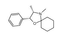 (2R)-3c,4-dimethyl-2r-phenyl-1-oxa-4-aza-spiro[4.5]decane结构式