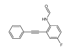 N-(4-fluoro-2-(phenylethynyl)phenyl)formamide Structure