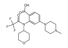 4-(4-methylpiperazin-1-yl)-2-(2,2,2-trifluoro-N-(tetrahydro-2H-pyran-4-yl)acetamido)benzoic acid图片