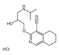 [3-[(4-cyano-5,6,7,8-tetrahydroisoquinolin-3-yl)oxy]-2-hydroxypropyl]-propan-2-ylazanium,chloride Structure