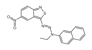 1-(5-nitrobenzo[c]-1,2-thiazol-3-yl)-3-ethyl-3-(naphthalen-2-yl)triazene Structure