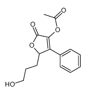 [2-(3-hydroxypropyl)-5-oxo-3-phenyl-2H-furan-4-yl] acetate Structure