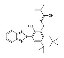 2-Propenamide, N-3-(2H-benzotriazol-2-yl)-2-hydroxy-5-(1,1,3,3-tetramethylbutyl)phenylmethyl-2-methyl-结构式