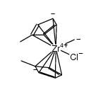 bis(methylcyclopentadienyl)zirconium(IV) methyl chloride结构式