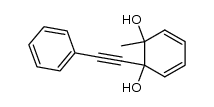 1-methyl-2-phenylethynyl-cyclohexa-3,5-diene-1,2-diol结构式