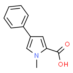 1-Methyl-4-phenyl-1H-pyrrole-2-carboxylic acid Structure