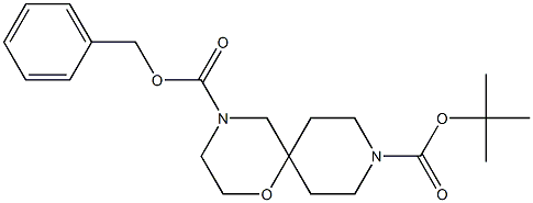 4-benzyl 9-(tert-butyl) 1-oxa-4,9-diazaspiro[5.5]undecane-4,9-dicarboxylate Structure