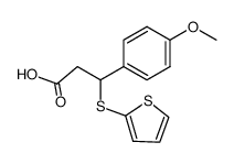 3-(4-Methoxy-phenyl)-3-(thiophen-2-ylsulfanyl)-propionic acid Structure