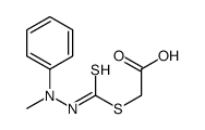2-[(N-methylanilino)carbamothioylsulfanyl]acetic acid Structure