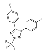 1,5-bis(4-fluorophenyl)-3-(trifluoromethyl)-1,2,4-triazole结构式