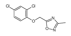 5-[(2,4-dichlorophenoxy)methyl]-3-methyl-1,2,4-oxadiazole结构式