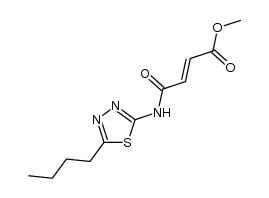 (E)-methyl 4-((5-butyl-1,3,4-thiadiazol-2-yl)amino)-4-oxobut-2-enoate结构式