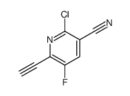 2-chloro-6-ethynyl-5-fluoropyridine-3-carbonitrile结构式