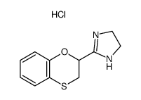 2-(2,3-Dihydro-benzo[1,4]oxathiin-2-yl)-4,5-dihydro-1H-imidazole; hydrochloride结构式