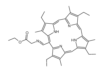 N-(2,7,12,17-tetraethyl-3,8,13,18-tetramethyl-21(23)H-porphyrin-5-ylmethyl)-glycine ethyl ester Structure