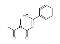 N-acetyl-3-hydroxy-N-methyl-3-phenylprop-2-enamide结构式