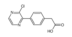 [4-(3-chloropyrazin-2-yl)phenyl]acetic acid结构式