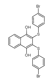 2,3-di-(4-bromophenyl)sulphanyl-1,4-naphthalenediol结构式