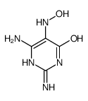 2,6-diamino-5-(hydroxyamino)-1H-pyrimidin-4-one结构式