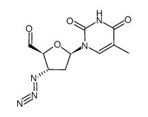 3'-azido-3'-deoxy0thymidine-5'-aldehyde结构式