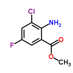 2-氨基-3-氯-5-氟苯甲酸甲酯结构式