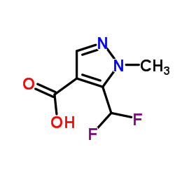 5-(二氟甲基)-1-甲基-1H-吡唑-4-羧酸结构式
