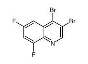 3,4-dibromo-6,8-difluoroquinoline结构式