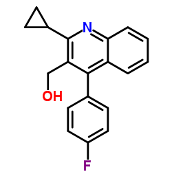 2-Cyclopropyl-4-(4-fluorophenyl)-quinolyl-3-methanol structure