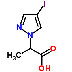 1H-pyrazole-1-acetic acid, 4-iodo-alpha-methyl-结构式