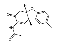 2-Acetamido-4aβ,9b-dihydro-8,9bβ-dimethyldibenzofuran-3(4H)-one Structure