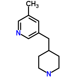 3-Methyl-5-(4-piperidinylmethyl)pyridine Structure