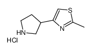 2-methyl-4-(pyrrolidin-3-yl)thiazole hydrochloride Structure