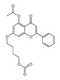 7-(4-(硝基氧基)丁氧基)-4-氧代-2-苯基-4H-色烯-5-乙酸结构式