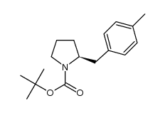 (S )-(+)-tert-butyl 2-(4-methylbenzyl)pyrrolidine-1-carboxylate Structure