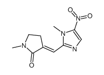 (3Z)-1-methyl-3-[(1-methyl-5-nitroimidazol-2-yl)methylidene]pyrrolidin-2-one结构式