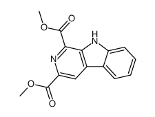 dimethyl 9H-pyrido[3,4-b]indole-1,3-dicarboxylate结构式