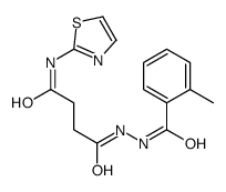 4-[2-(2-methylbenzoyl)hydrazinyl]-4-oxo-N-(1,3-thiazol-2-yl)butanamide结构式